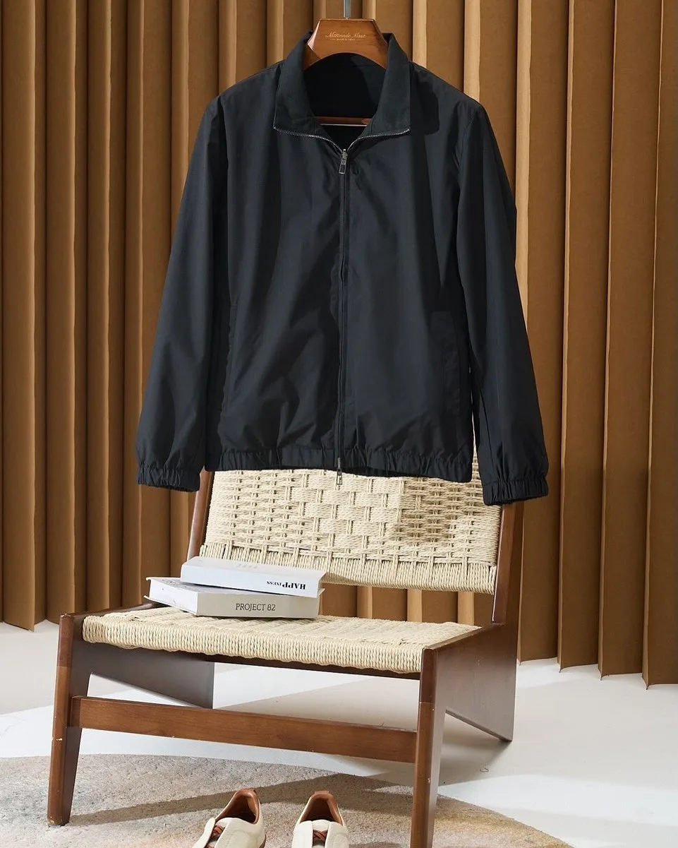 lightweight zip-up blouson jacket photo 2