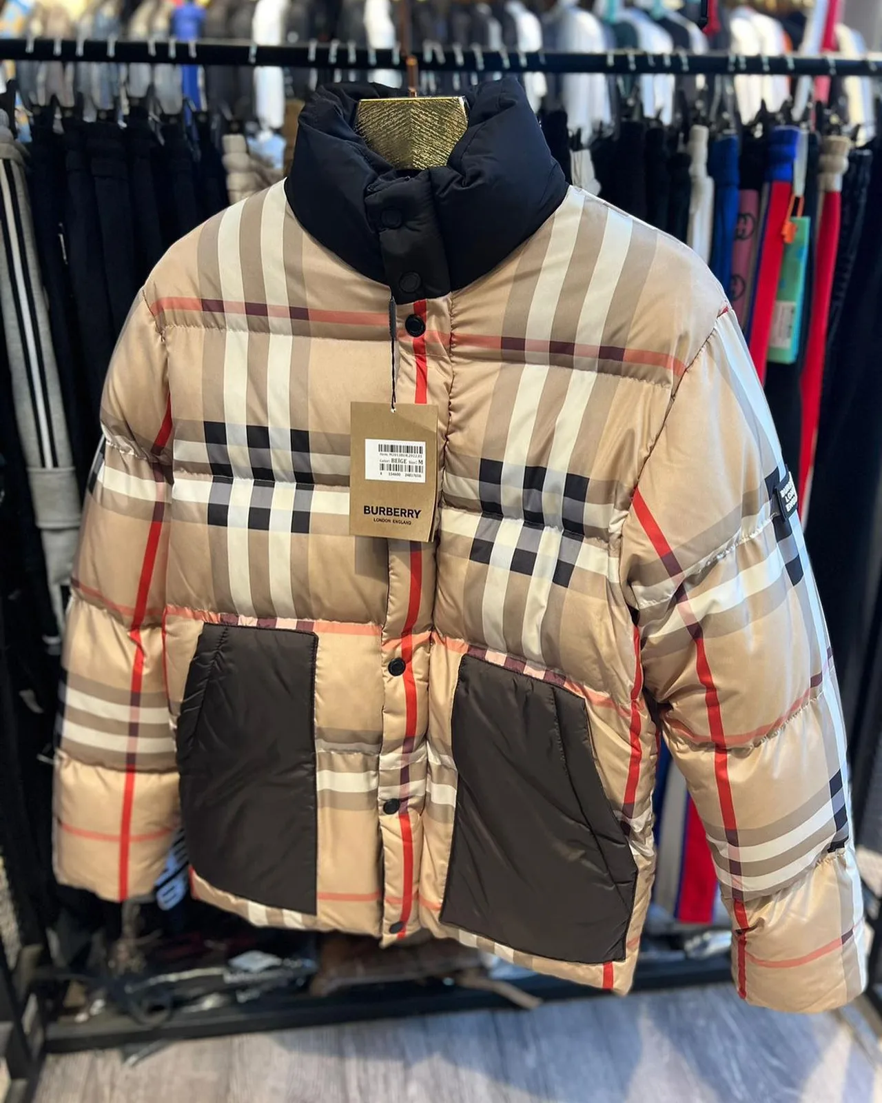 Burberry Plaid Puffer Jacket