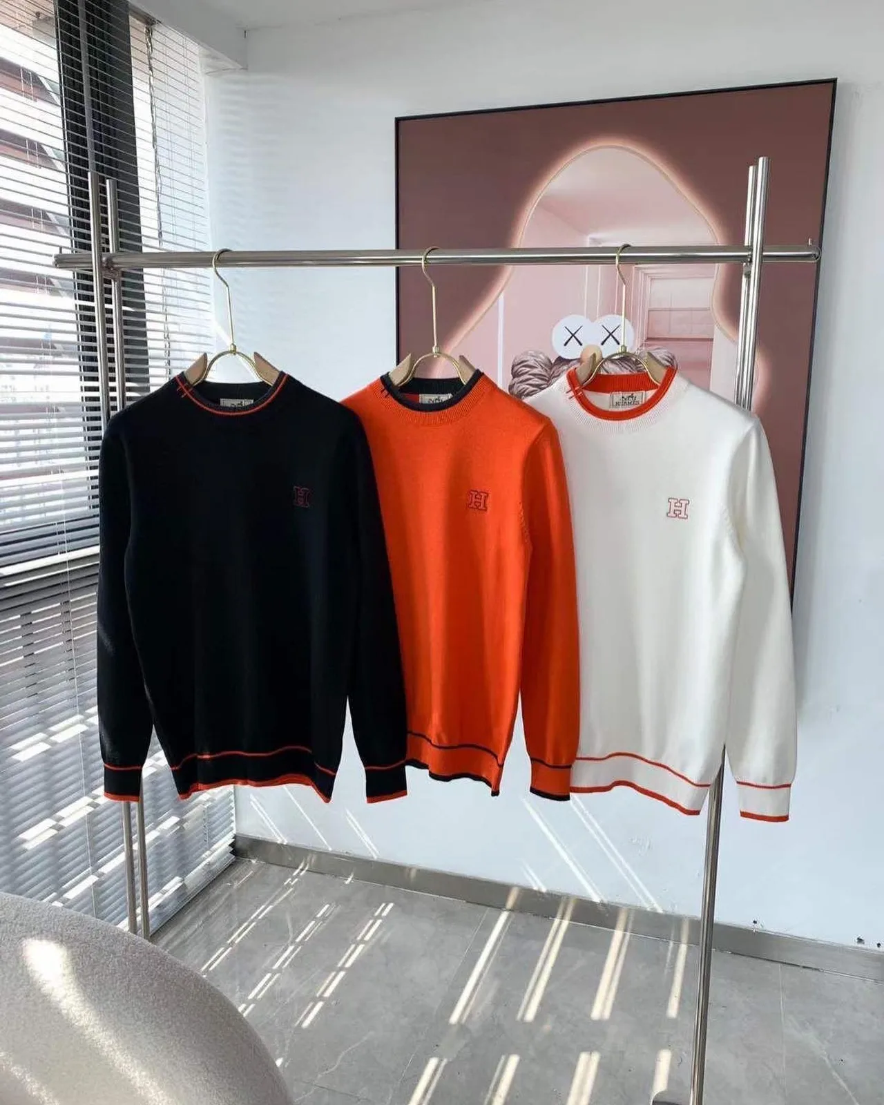 Fendi stripe-trim knit sweater photo 2