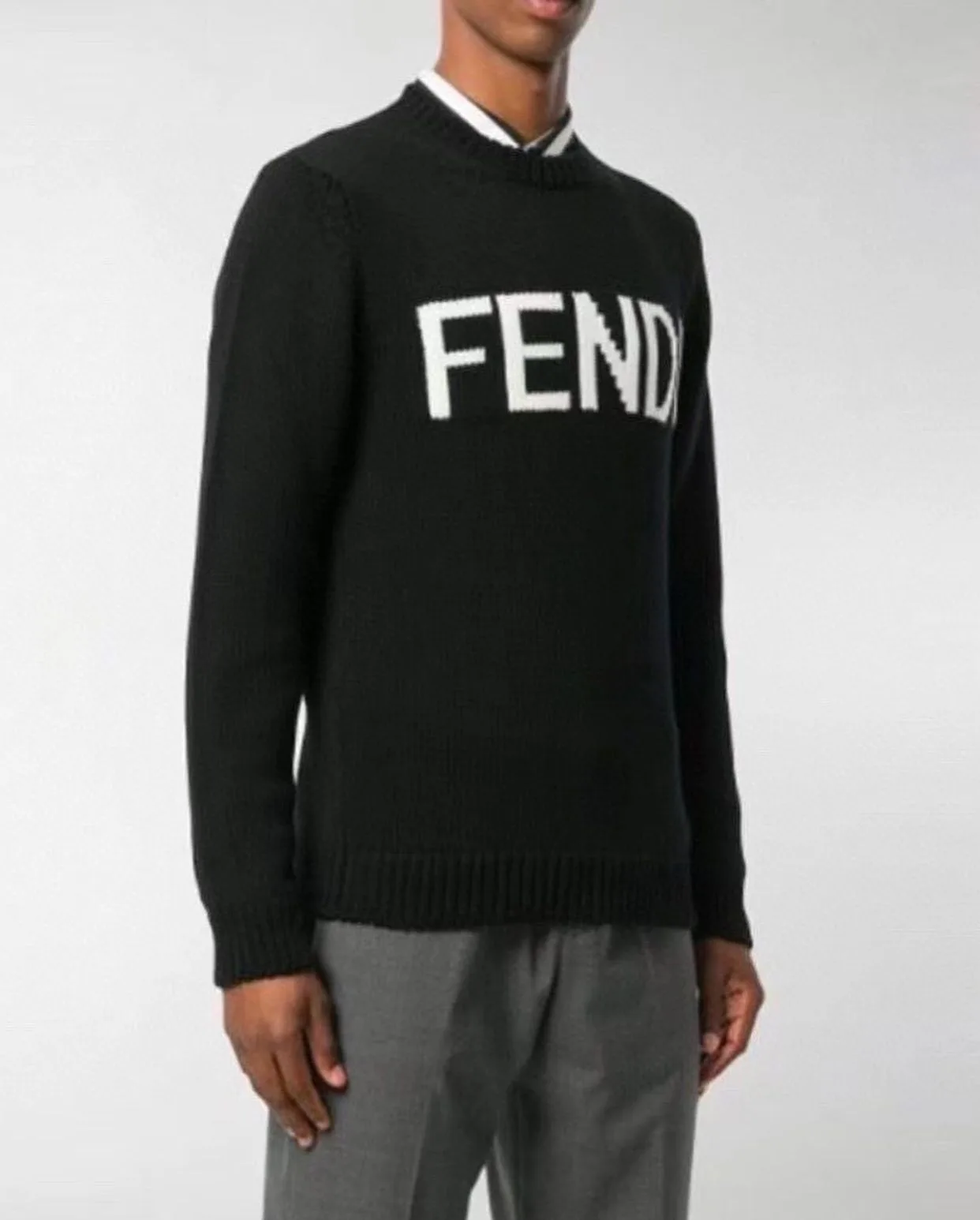 Fendi letter-logo knit sweater photo 2