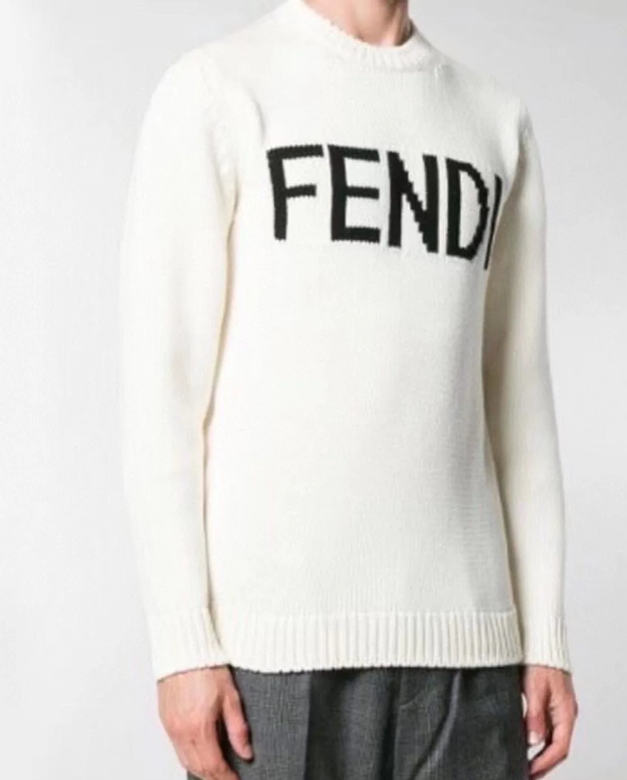 Fendi letter-logo knit sweater