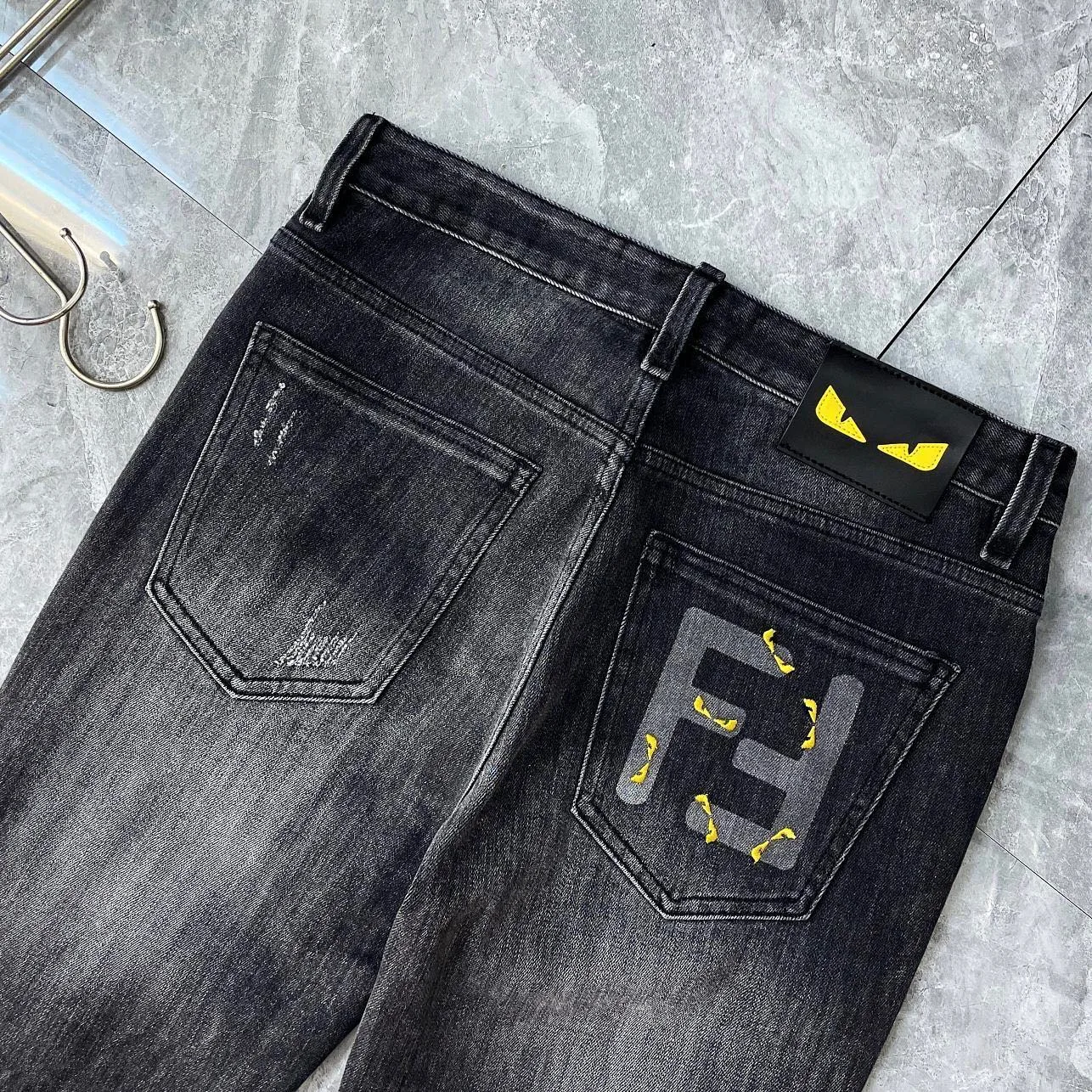 Fendi FF-logo denim jeans