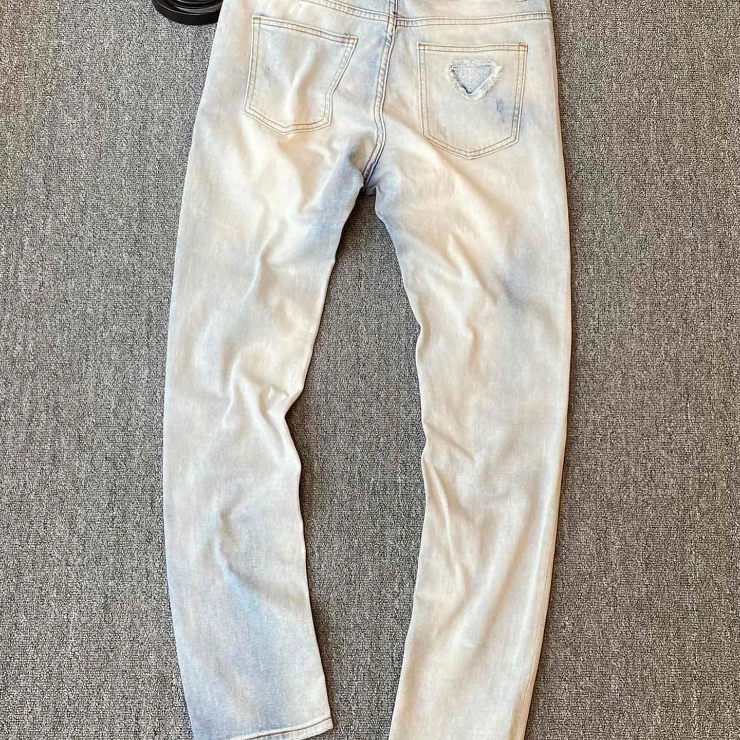 Prada triangle-logo denim jeans photo 3