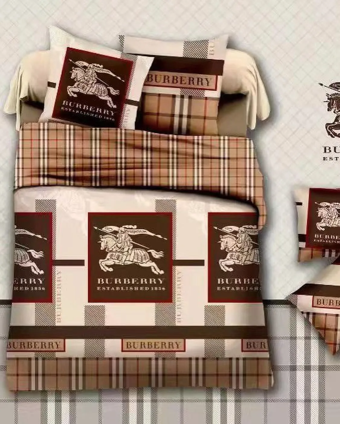 Burberry plaid bedding set