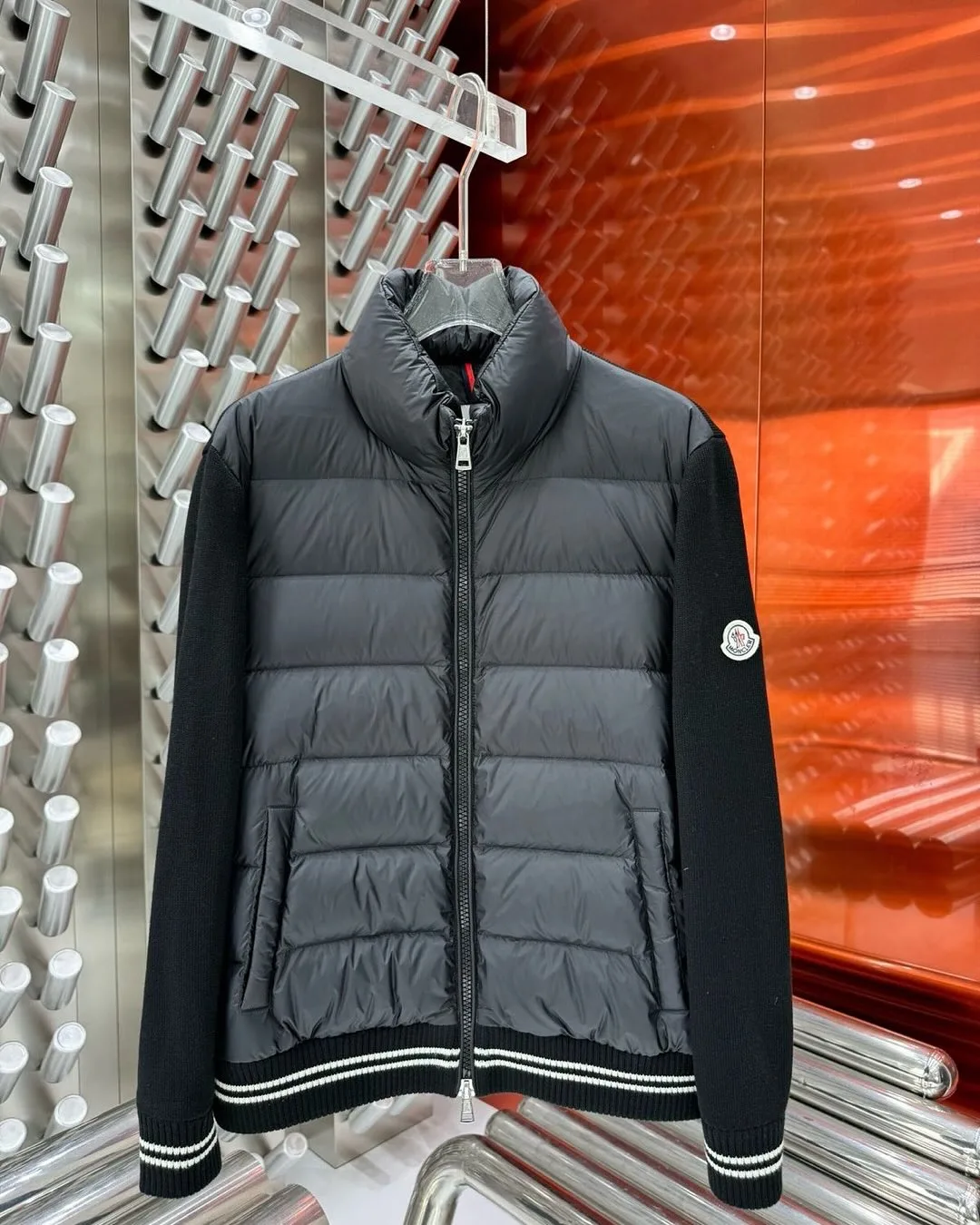 Moncler Knit-Sleeve Padded Jacket photo 3