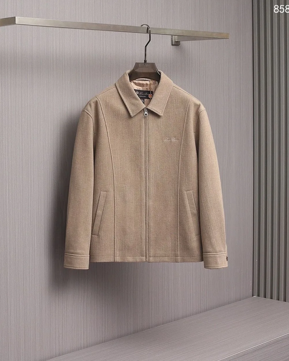 Loro Piana beige/camel short zip jacket
