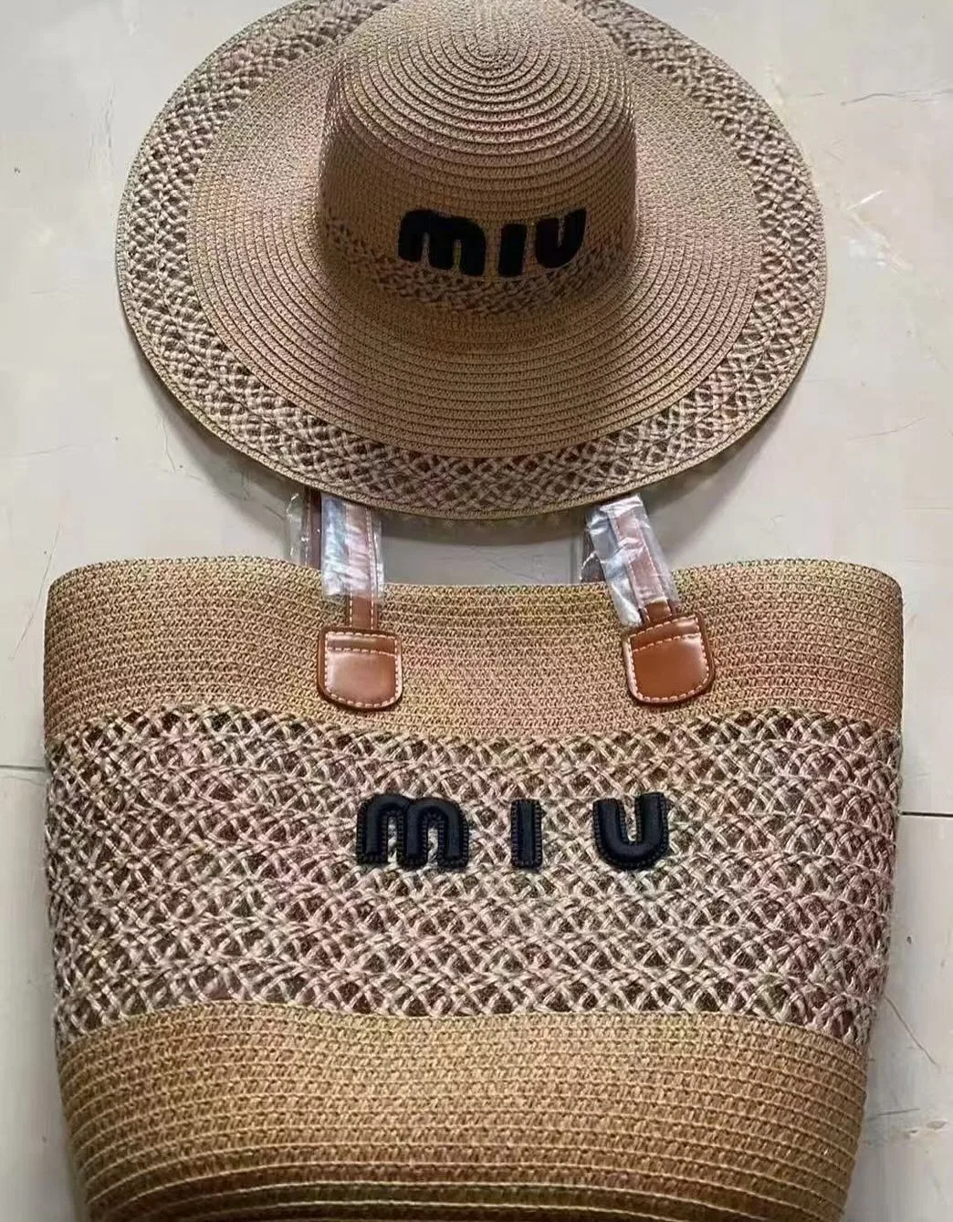 Miu Miu Woven Basket Tote photo 2