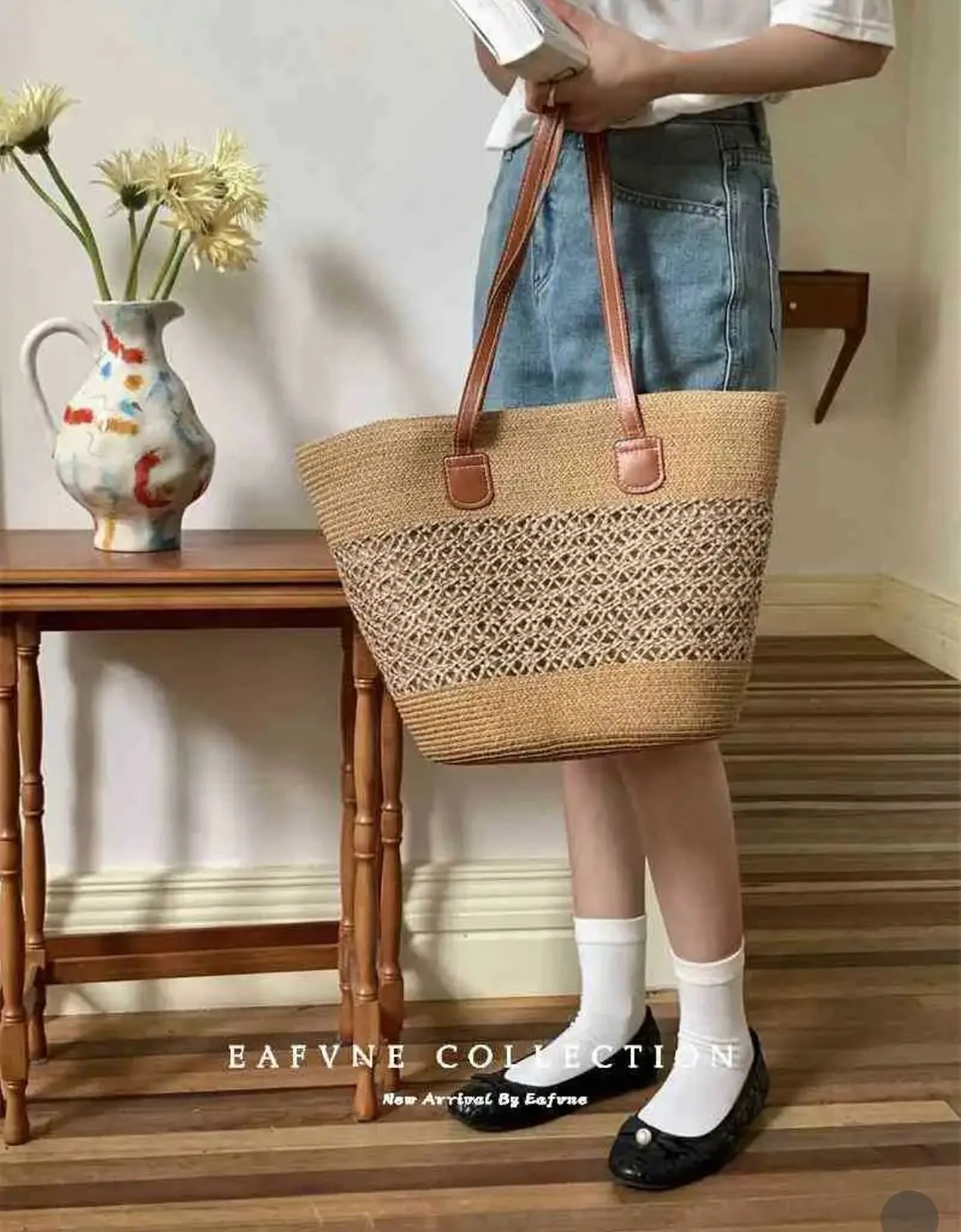 Woven Straw Tote