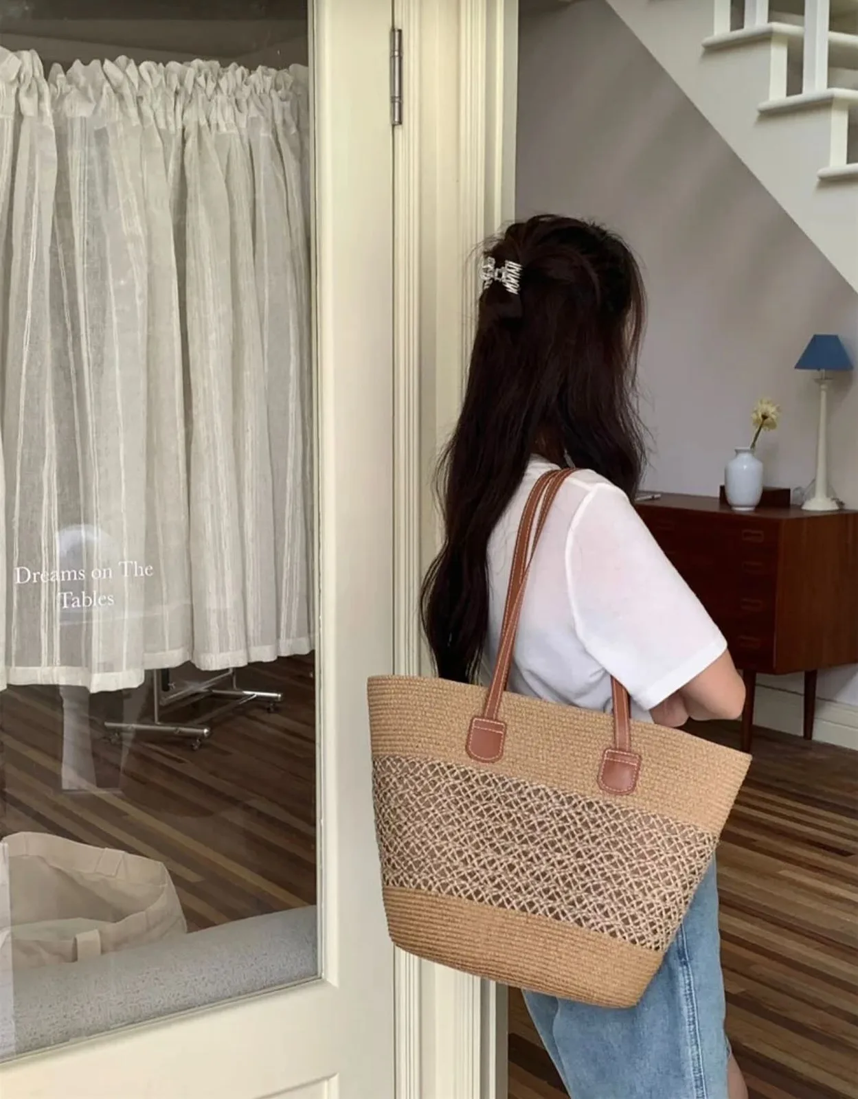 Woven Straw Tote photo 2