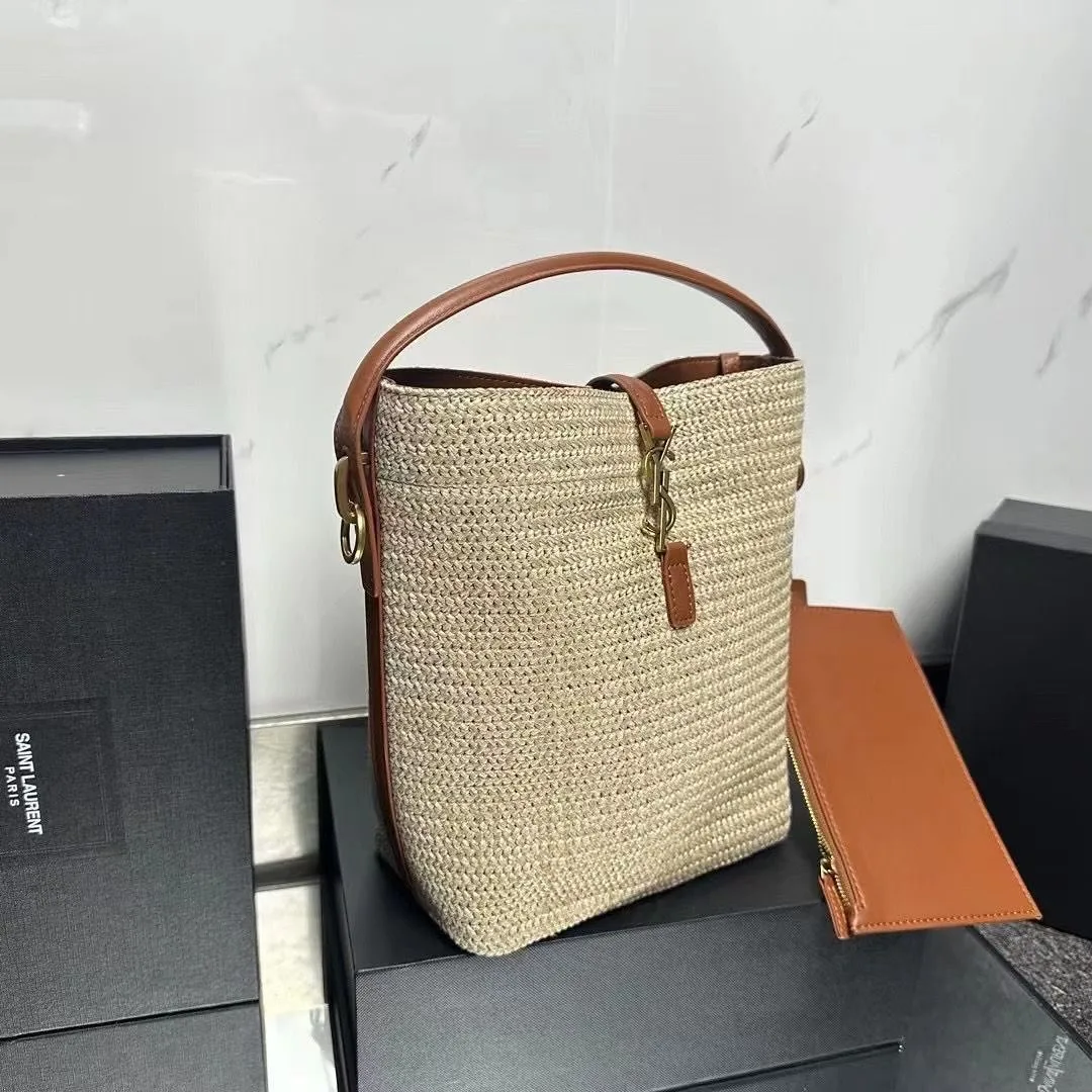 Celine raffia bucket bag