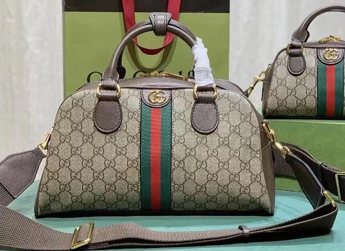 Gucci GG web-stripe bowling bag