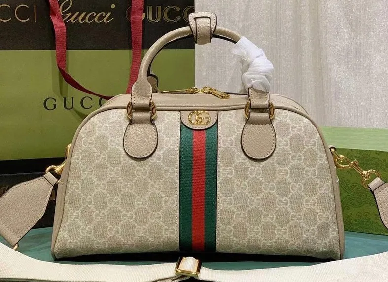 Gucci GG web-stripe bowling bag photo 2