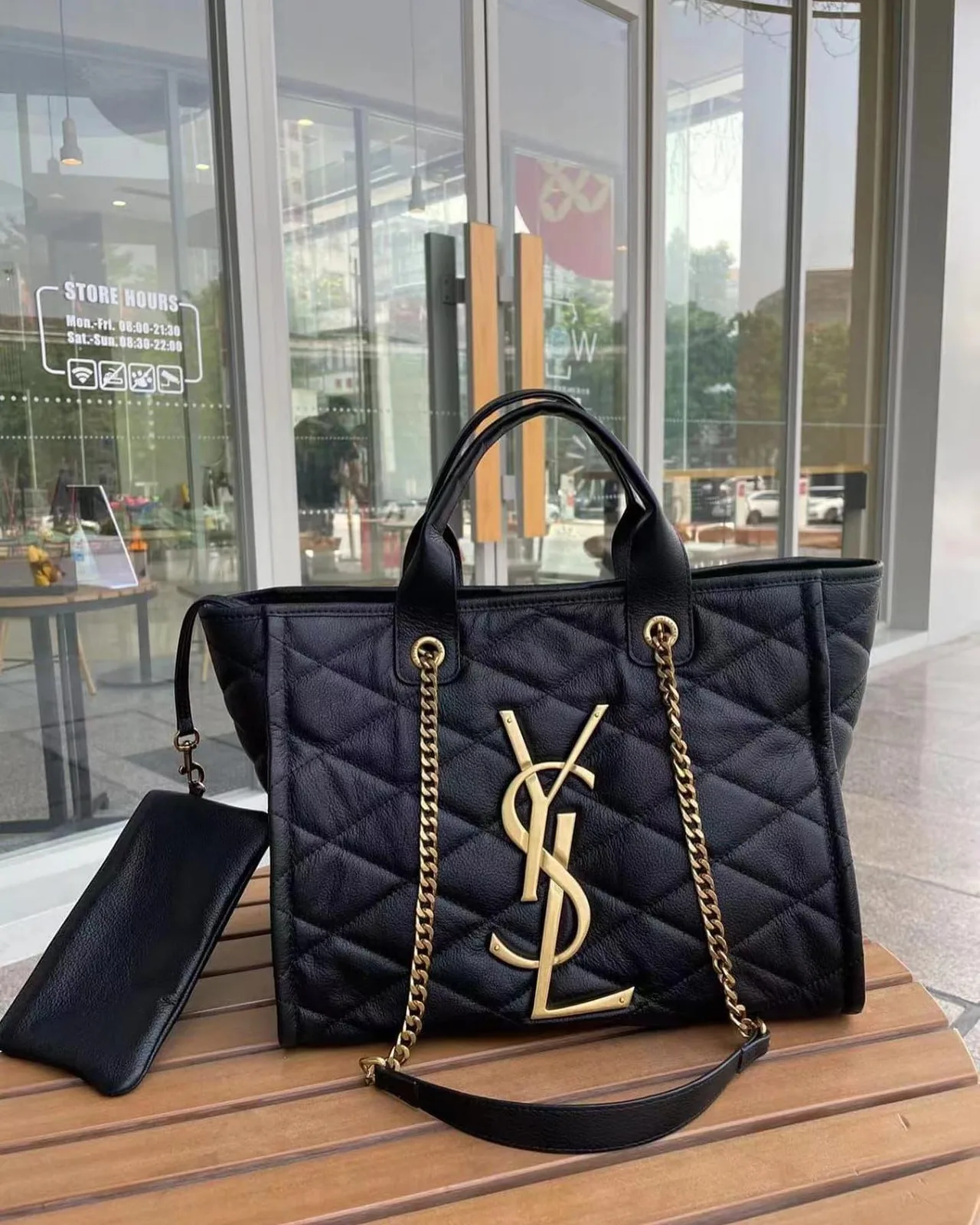 Saint Laurent Cabas Rive Gauche quilted tote
