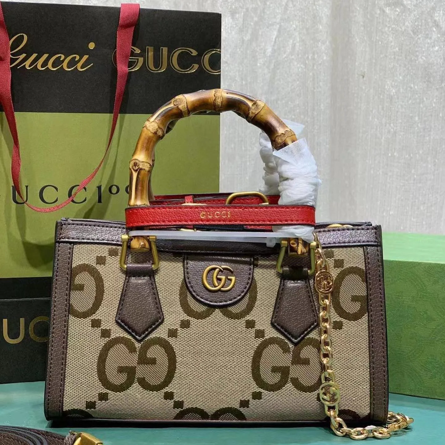 Gucci Diana Bamboo Handle Tote