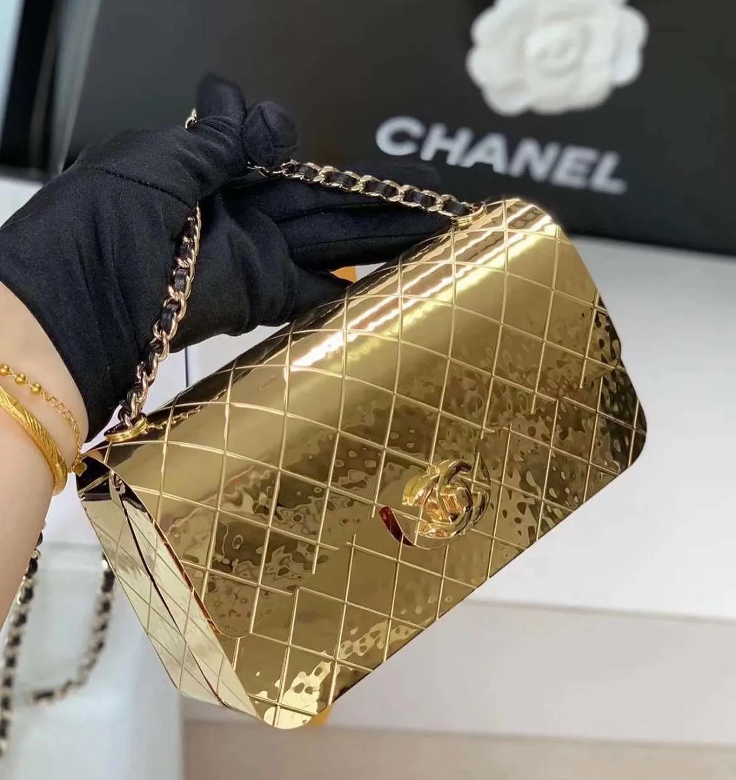 Chanel Metallic Flap Bag