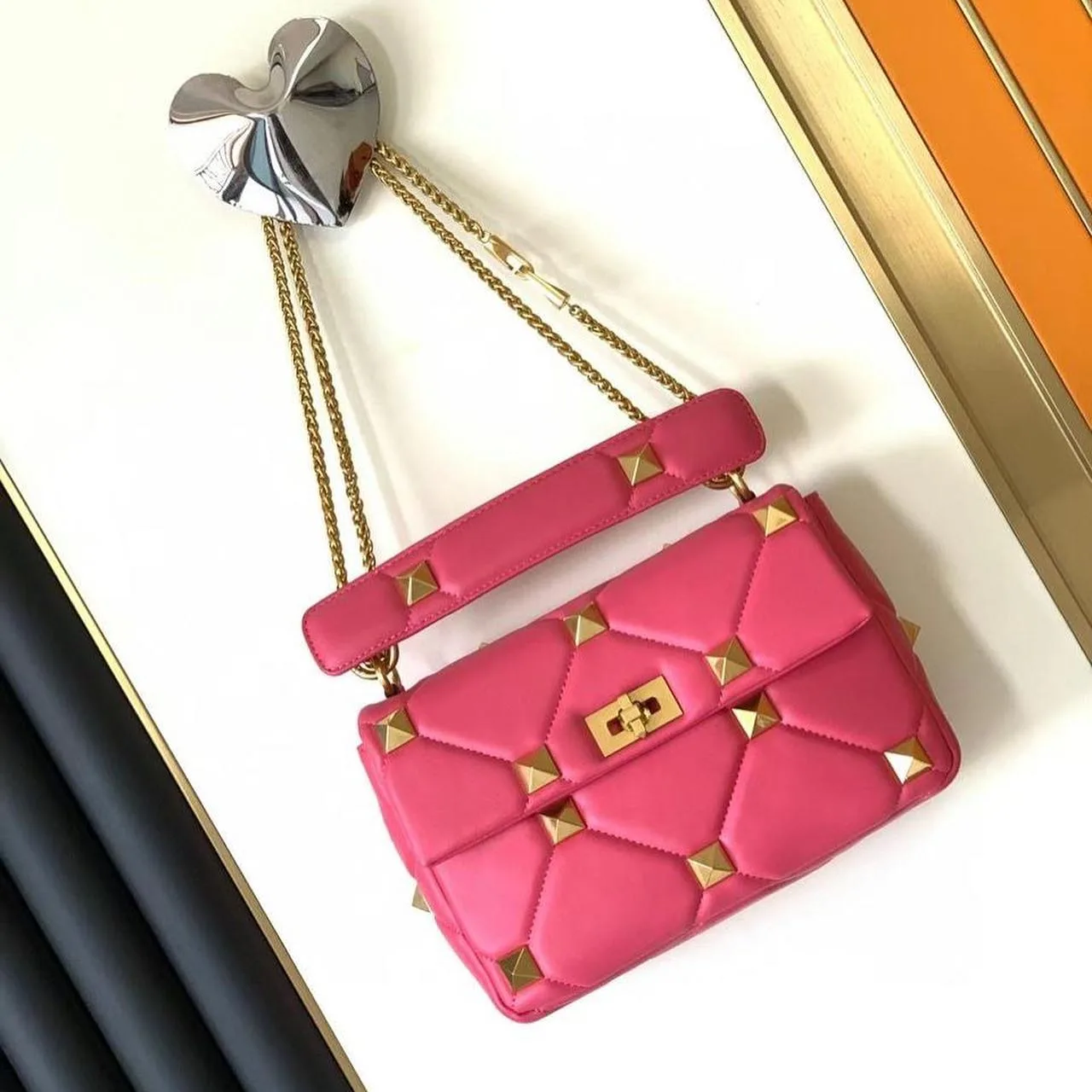 Valentino Rockstud Spike Quilted Shoulder Bag photo 2