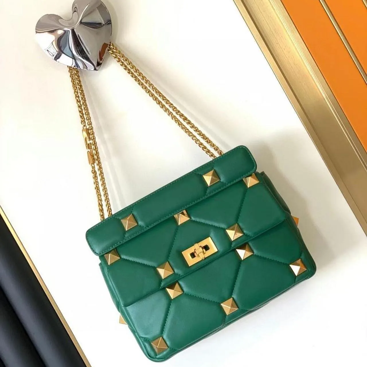 Valentino Rockstud Spike Quilted Shoulder Bag photo 4