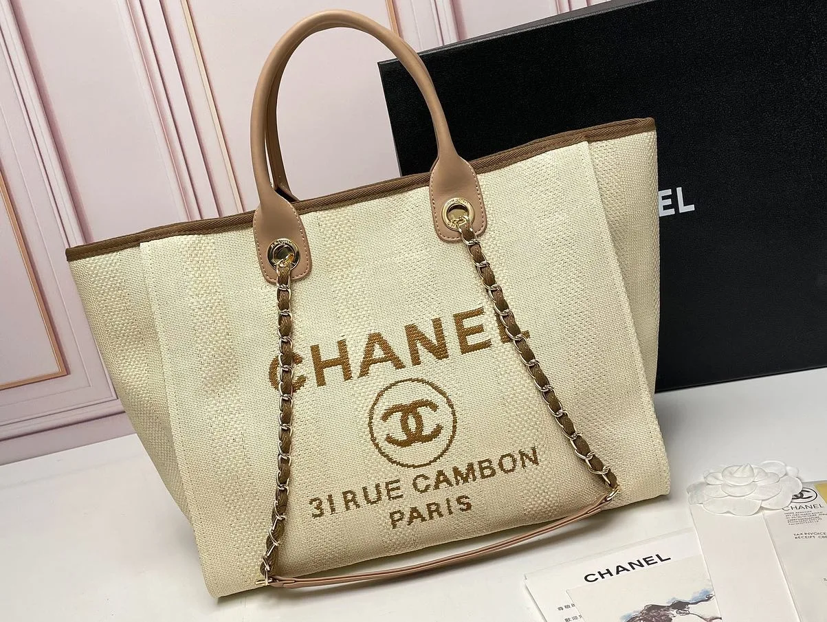 Chanel Deauville canvas tote