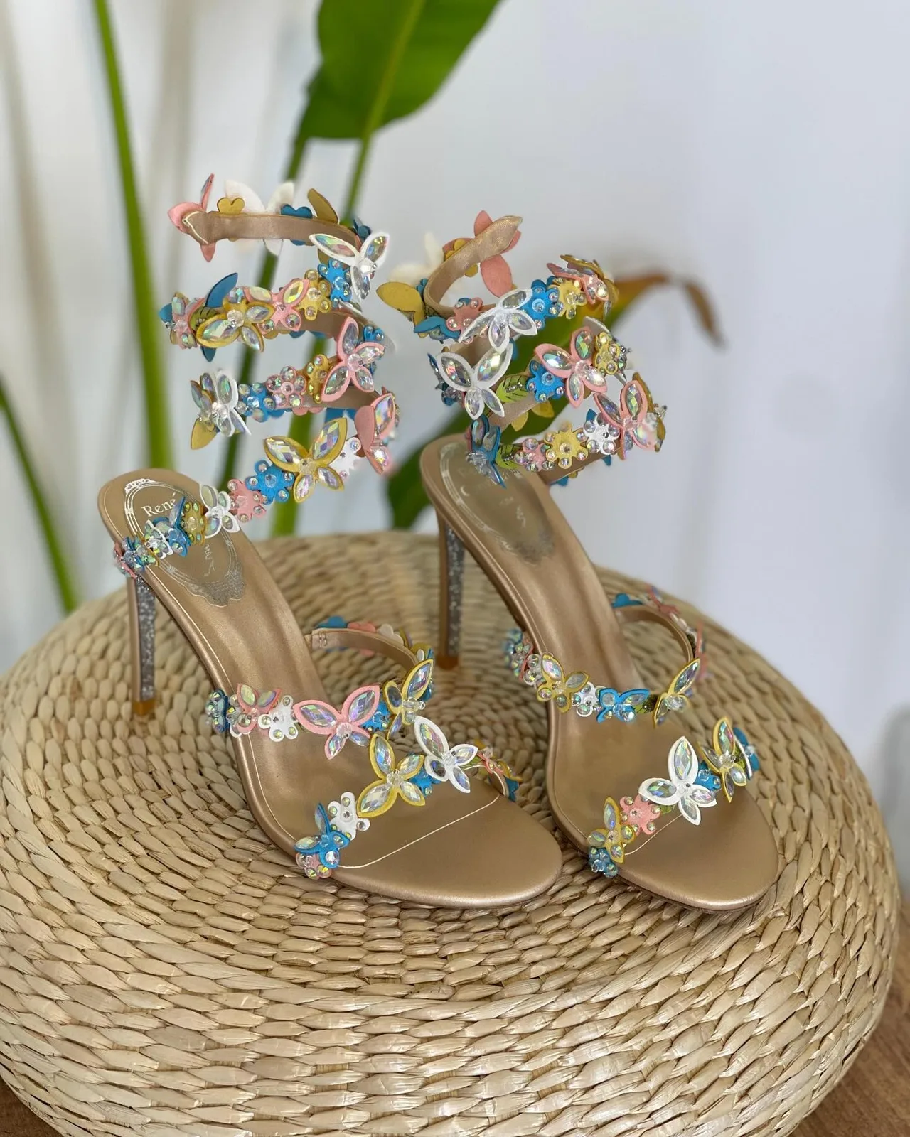 Crystal Flower Sandals
