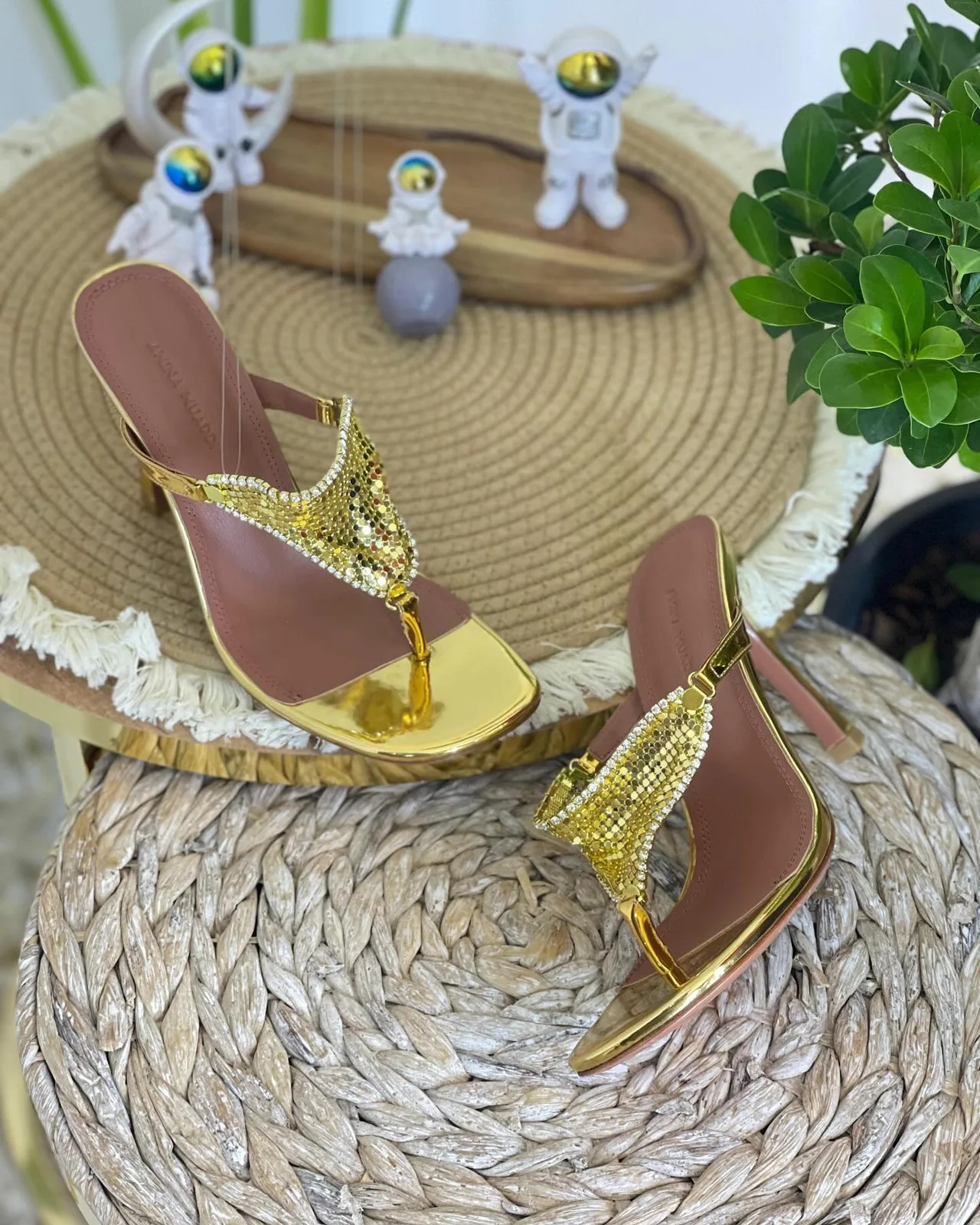 Embellished Thong Mules