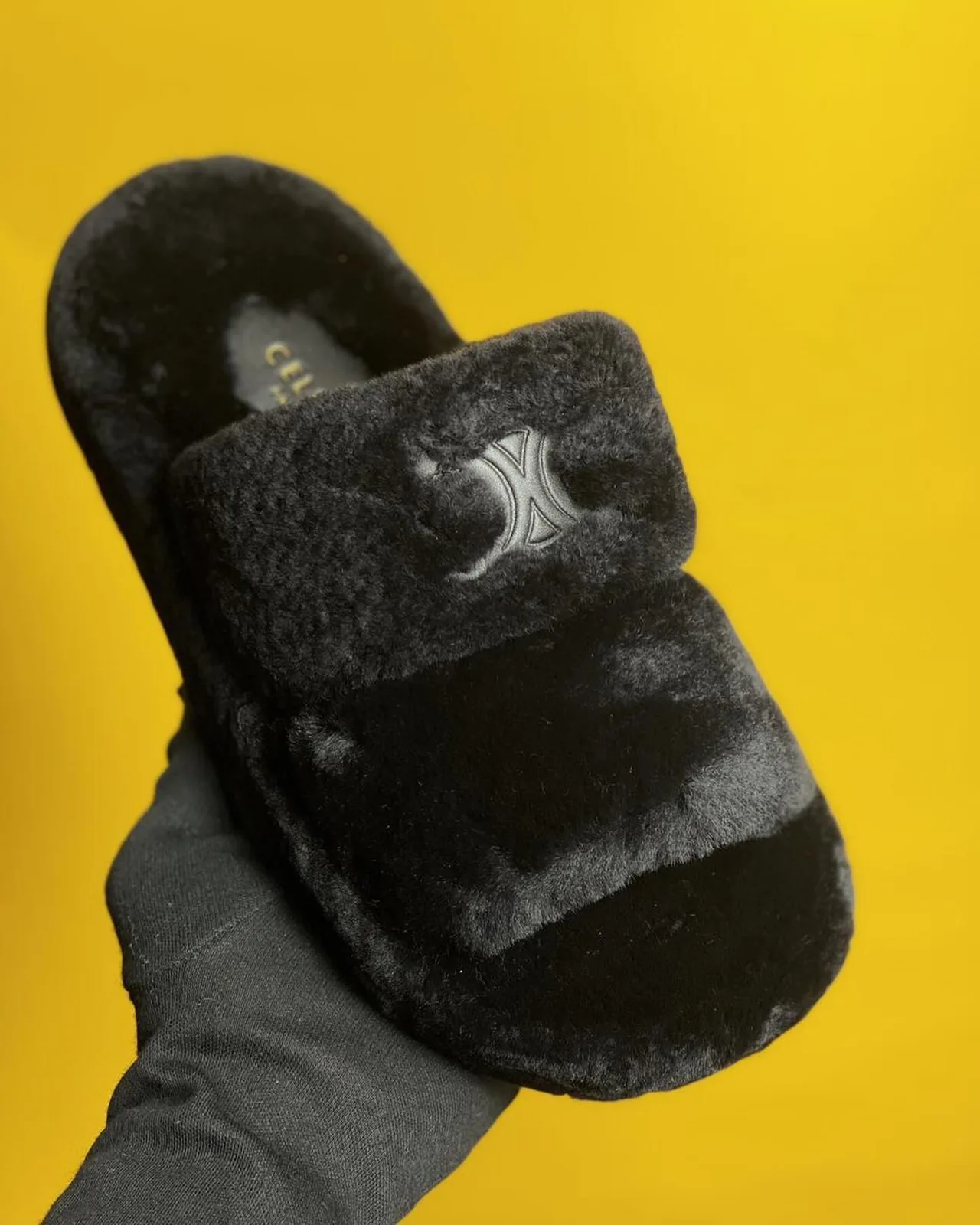 Celine Fur Slide photo 7