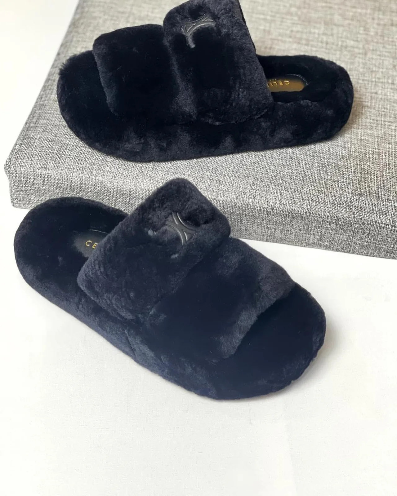 Celine Fur Slide photo 5