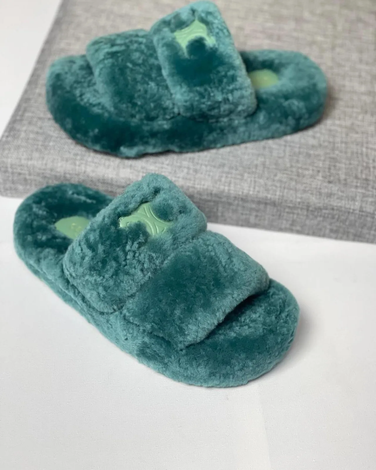 Celine Fur Slide