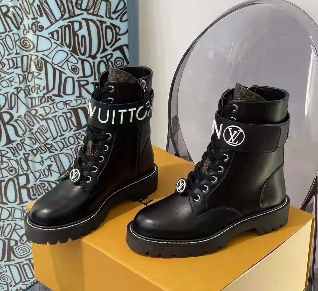 Louis Vuitton combat boot