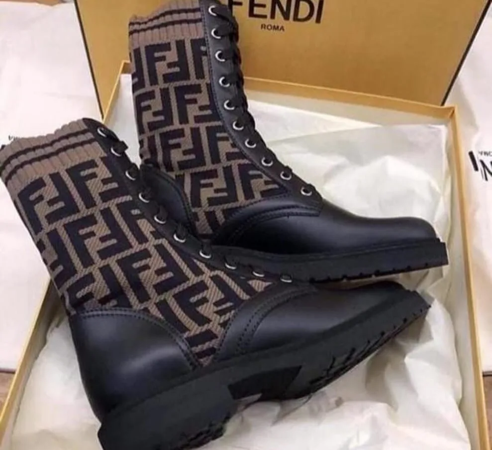 Fendi FF combat boot