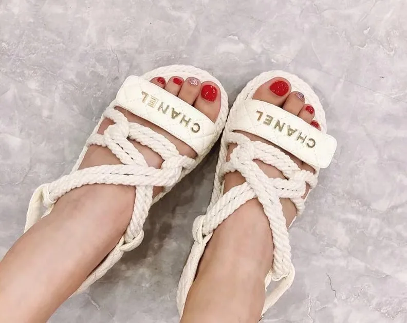 Chanel strappy dad sandal