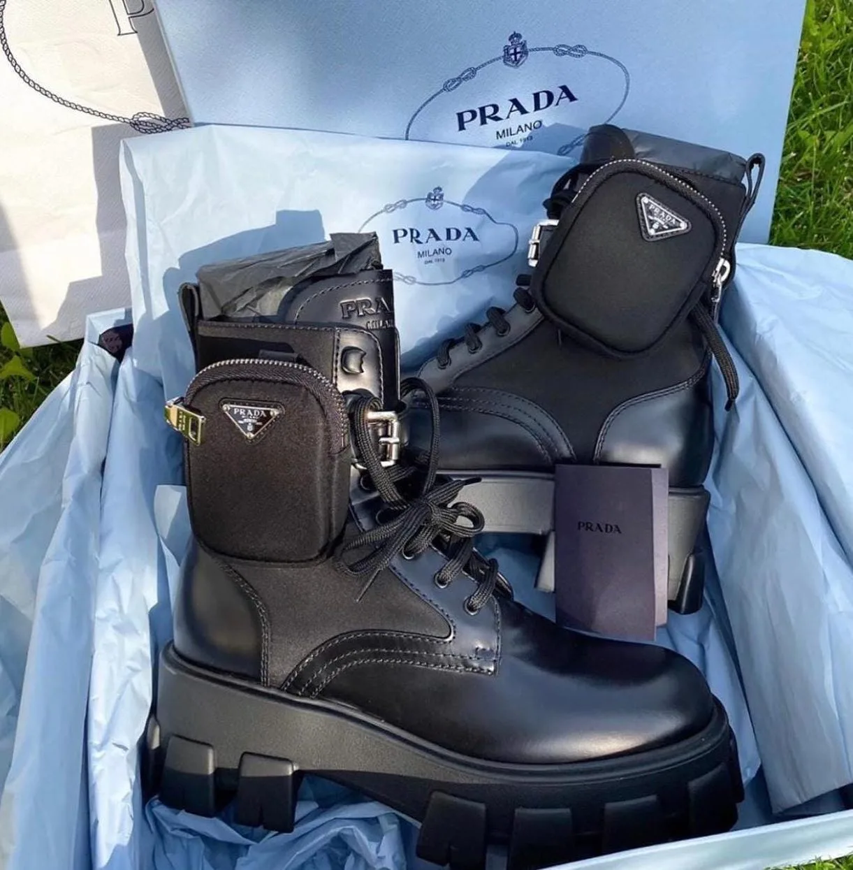 Prada Monolith combat boot