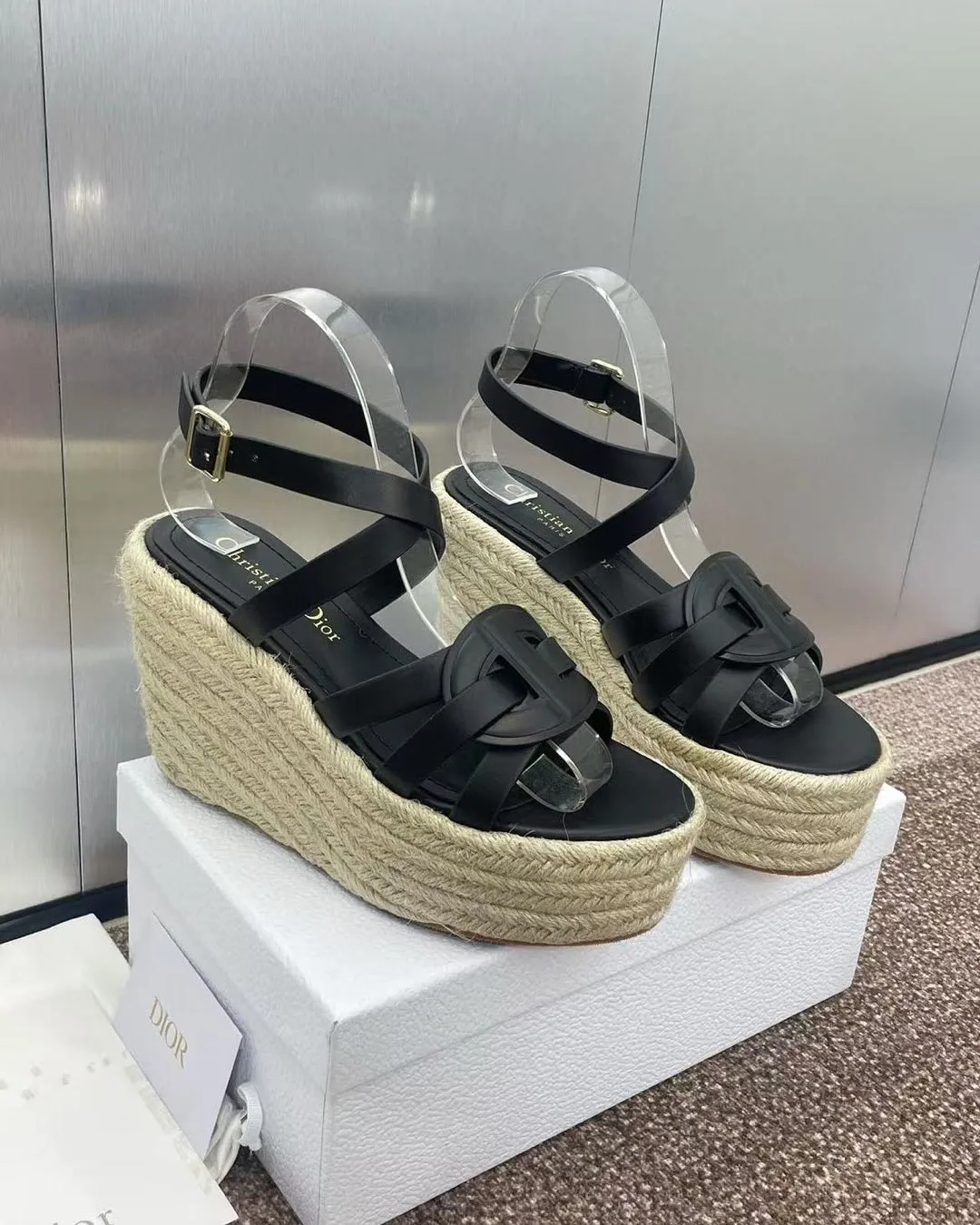 Dior J'Adior platform espadrille wedge sandal photo 2