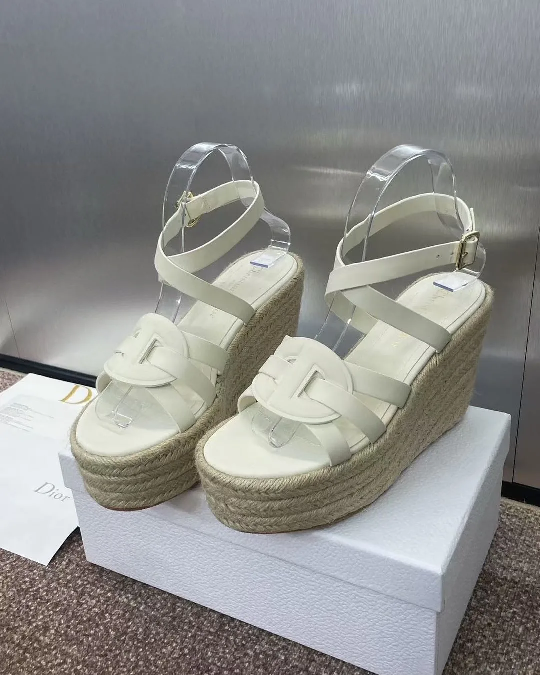 Dior J'Adior platform espadrille wedge sandal photo 3