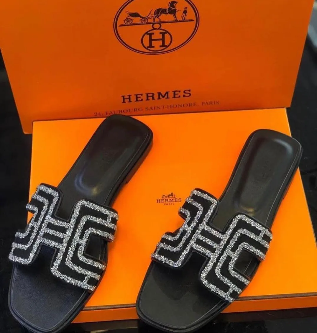 Hermès Oran Crystal Slide