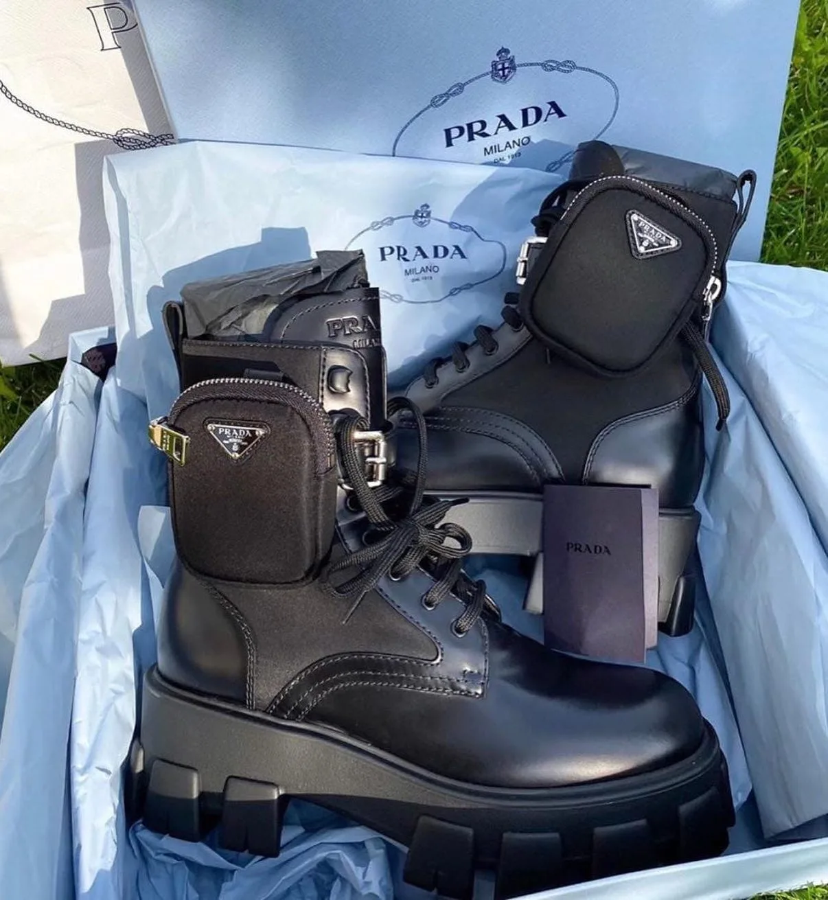 Prada Monolith combat boot
