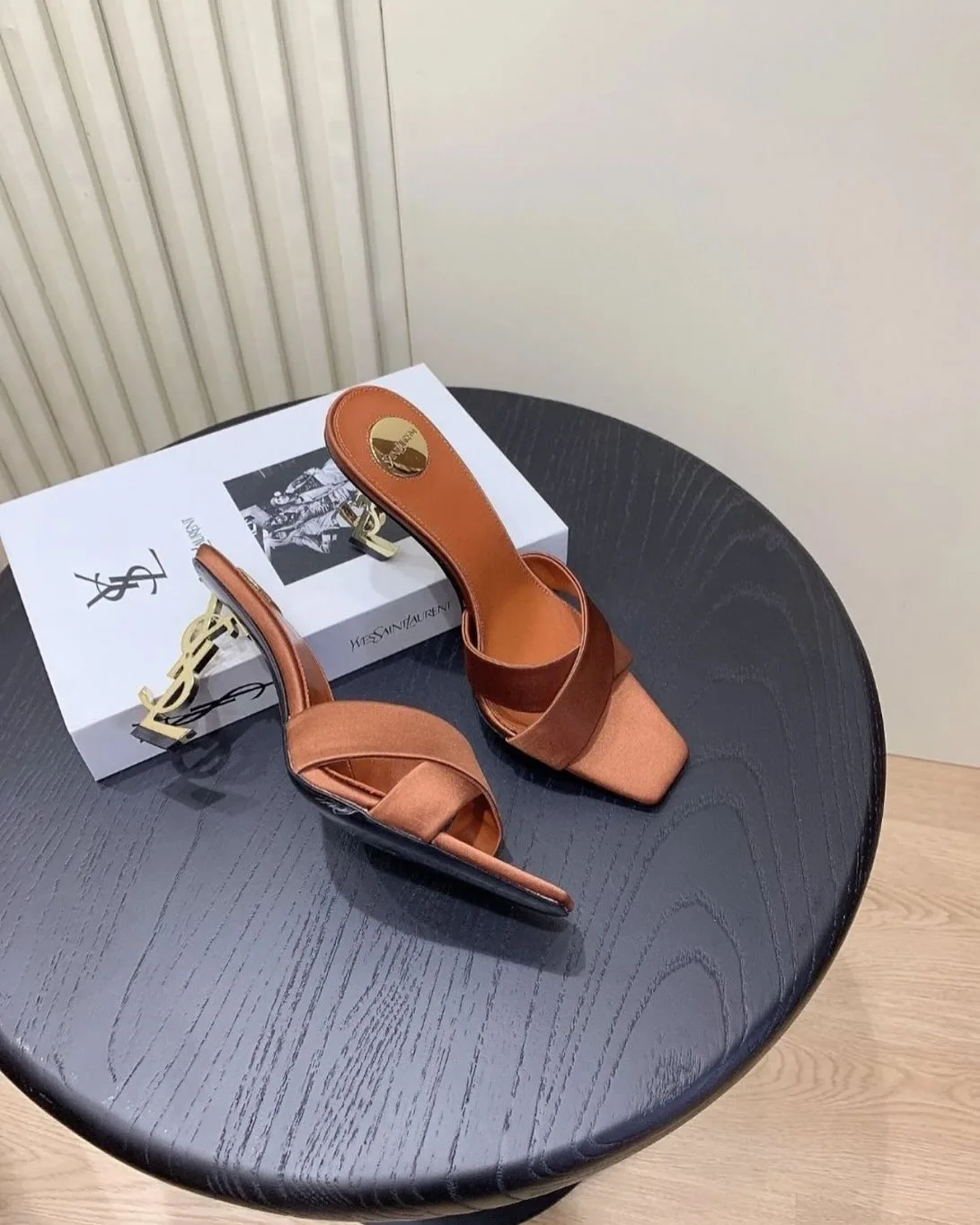 Saint Laurent Opyum cassandre-heel sandal photo 4