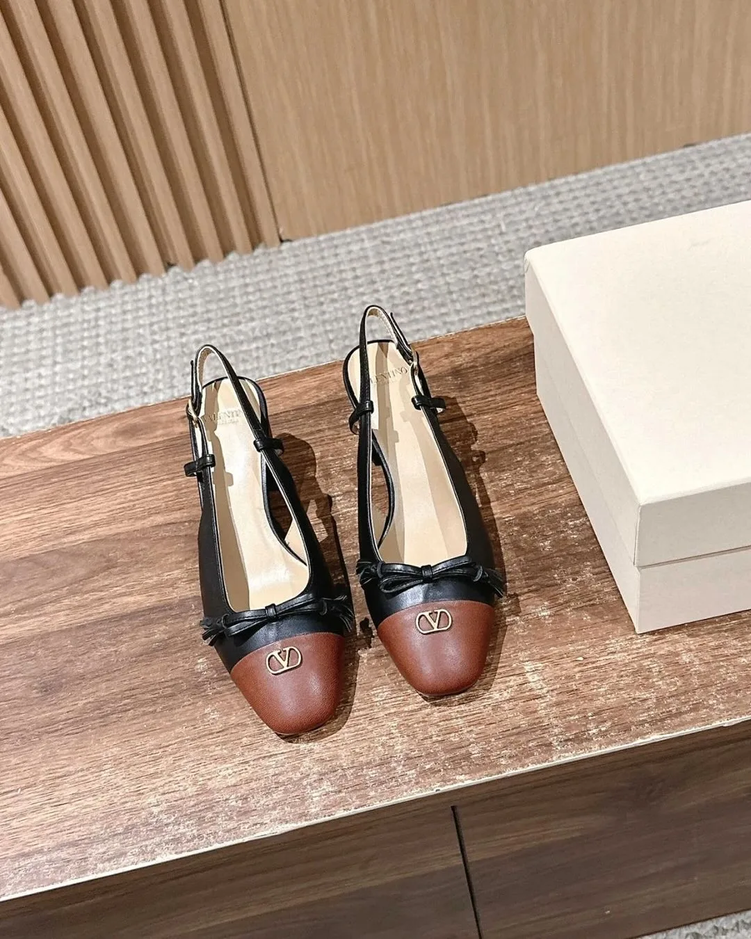 Chanel bicolor slingback pump