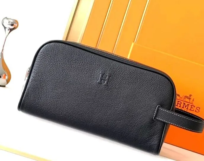 Hermès toiletry / cosmetic zip case