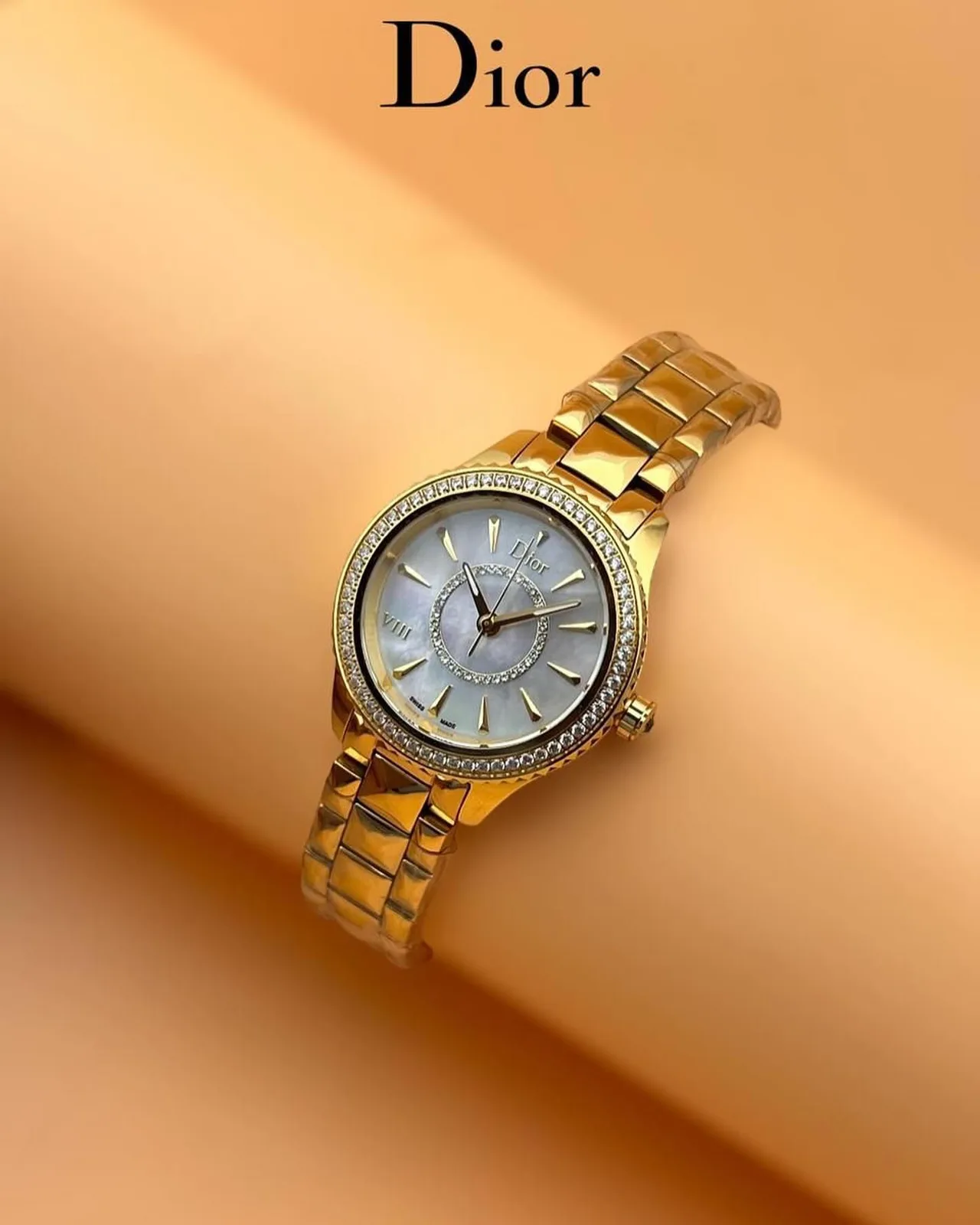 Dior ladies diamond bracelet watch